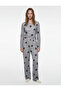 Bow Patterned Comfortable Cut 2-Piece Pajama Set