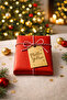Metalized Matte Red Christmas Gift Package with Adhesive Tape 12X17 cm - 5 Pieces - 2