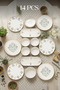 14-Piece 6-Person D-Harma Stackable Breakfast Set Luxury Breakfast Presentation Plate Set - 2