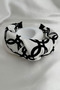 Black and White Chain Patterned Crown - 5
