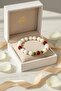 Squeeze Natural Stone Sphere Cut Bracelet 15 cm Adjustable Elastic Fish Tape Drawstring Stylish Gift Option - 3