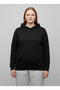 Sweatshirt Hooded 3 Thread Loose Fit Soft Stretchy Unisex Matte Black - 7