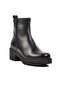 Black Genuine Leather Women's Boots with Fleece Inside 2454601K Z - 3