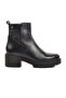 Black Genuine Leather Women's Boots with Fleece Inside 2454601K Z