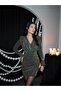 Shoulder Pad Piece Degaje Collar Glitter Dress