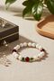 Squeeze Natural Stone Sphere Cut Bracelet 15 cm Adjustable Elastic Fish Tape Drawstring Stylish Gift Option - 3
