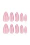 30 Pcs Press-On Nails with Glue, Nail File & Cuticle Pusher - 5
