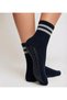 Women's 3-Piece Non-Slip Sole Winter Home Socks with Full Towel Loop Inside for Yoga, Pilates, Dance, Black - 4