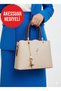 Miami Polo Clup Cream Faux Leather Women's Shoulder Bag with Shoulder and Hand Straps - 2