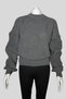 Oversized Comfortable Fit Crew Neck Soft Textured Balloon Sleeve Knitwear Sweater - 3