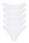 Women's Daily Cotton Panties White Bikini Model 5-Pack Kts1056 - 5
