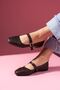 Valessa Brown Natural Gold Buckle Belt Strap Ballerina Shoes Stc1200 - 8