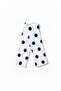 White Large Black Polka Dot Patterned Viscose Scarf - 100X7 cm