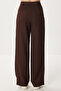 Pleated Woven Palazzo Pants Lgk0009 Brown - 5