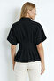 Low Sleeve Waist Fitted Pleated Poplin Shirt - 3