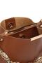 Ymzbag Taba Scarf and Chain Accessories Soft Leather 3-Compartment Stylish and Elegant Handbag and Shoulder Bag - 5