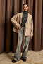 Women's Cream Lace Detailed Imported Cashmere Jacket - 5