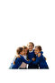 Girl's Navy Blue Bow Ribbed Knit Cardigan – Cotton, Buttoned, School and Daily Use - 8