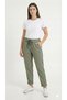 Women's Khaki Italian Lycra Trousers with Stone Stripes on the Sides, Sizes 38 - 48 - 2
