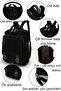 4012 Black Casual Postman Small Back Cross Shoulder Strap 14 Inch Laptop Cotton Gabardine Bag - 4