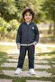 Boy's Denim Look 3 Thread Hamster Embroidered Top and Bottom Set (3-4 Years 8-9 Years)