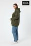 Women's Plus Size Slim Hooded Sleeves and Skirt Ribbed Thin Swatshirt Spr26Bswk957 - 3