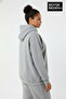 Women's Plus Size Hooded Handwritten Brooklyn Printed Thin Sweatshirt Spr26Bswk958 - 2