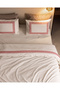 Mila Double 100% Cotton Embroidered Washable Set of Bed Sheet Duvet Cover Set - Blue - 3