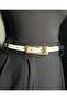 Inner Patterned Women's Gold Buckle Belt Jacket Belt Dress Belt Trouser Belt - 2