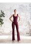 Spanish Leg Pilates Yoga Sports Jumpsuit with Gathered Hips - 3