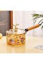 Borosilicate Glass Amber Sauce Pot with Deer Lid - Egg Pot 1800 ml