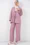Women's Linen Kimono Double Set 6727 - Dusty Rose