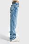 Women's Denim Color Doris 4s5-80 Straight Fit High Waist 100% Cotton Inseam Height 80 cm Denim Jeans - 6