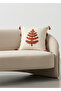 Buldan İşi Tree Patterned Punch Embroidered Tasseled Cotton Throw Pillow Cover 43X43 cm - 7