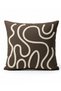 Buldan Handwork Line Detailed Punch Embroidered Olefin Fabric Throw Pillow Cover 43X43 cm - 6