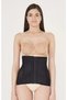 Women's Black Tulle Detailed Agraphed Waist Corset 2109-S10 - 4