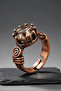 Women's Copper Bracelet Ring Set Zultanite Stone Handcuff Bracelet - 3