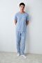 طقم بيجامة رجالي من Bird Blue Pants