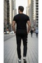 Men's Slim-Fit Chinos with Graphic Patch Details - 4