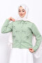 Khaki Bow Front Button Shirt - 3