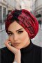 غطاء محرك السيارة المطرز باللون الأحمر والأسود - 2