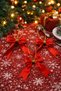 Red Bow Christmas Tree Decoration Ribbon – 10 Pieces, Grosgrain Ribbon - 2