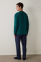 Green Men's Ski Plaid Crew Neck Pajama Set - 5