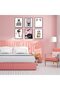ALAYRA Pink Fashion Canvas Wall Art Prints Trendy Book Stack Canvas Poster Picture Artwork Glam Room Wall Decor Woman Makeup Flowers Perfume Art Print for Bedroom Bathroom30X40 CM - 2