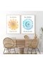 ALAYRA Yoga Sun Salutation & Moon Salutation Celestial Posters and Prints Yoga Studio Wall Art Decor Yoga Gift Art Canvas Painting unframed61X40.6 CM - 2