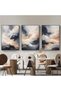 ALAYRA Abstract Navy Blue Wall Art Blue and Gold Abstract Painting Pink and Blue Canvas Wall Art Pink Abstract Pictures Wall Decor for Living Room Home Blue Abstract Poster (Set40.6X61 CM - 3