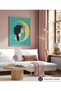 ALAYRA Poster Master Vintage Dear Old Dixie Moon Poster - Woman Kissing Moon Print - Crescent Moon Art - Celestial Art - Gift for Him & Her - Lunar Decor for Bedroom or Living35.6X27.9 CM - 5