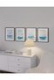 ALAYRA Beach Poster Abstract Painting Set of 4 - Nature Posters, Beach Art, Ocean Poster, Posters of Beach Scenes, Blue Posters for Room Aesthetic, Blue Art (Unframed, )30X40 CM - 4