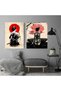 ALAYRA Japanese Woman Poster Pictures Canvas Wall Art Canvas Pictures Art Prints Living Room Wall Decoration (Frameless) (2 Pieces - )50X70 CM - 2