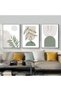ALAYRA Canvas Pictures, Modern Abstract Art Paintings, Wall Pictures Living Room, Boho Poster Set for Living Room, Bedroom, Without Frame (Geometry 6, 3 Pieces, )20X30 CM - 5